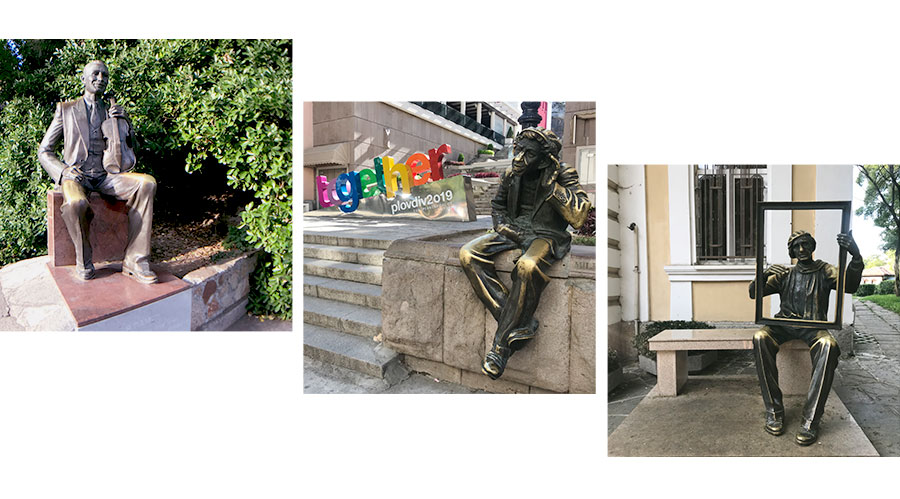 Plovdiv 在城市間尋找雕像互動拍攝
