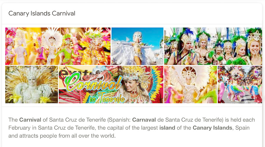 加那利群島的年度狂歡節